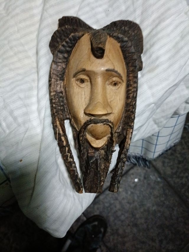 Máscara Rastafari madera tallada