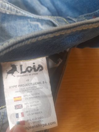 Mini falda vaquera corta S Lois bordados