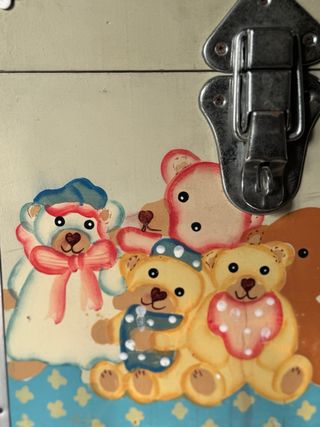 2 unici e adorabili bauli vintage dipinti a mano
