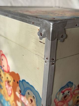 2 unici e adorabili bauli vintage dipinti a mano