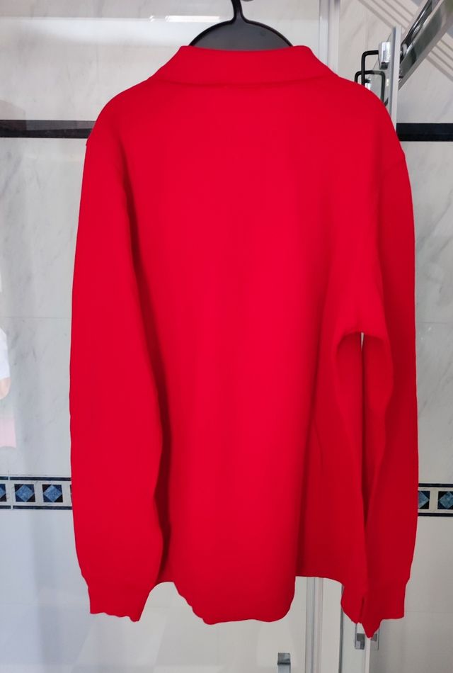 Polo rojo manga larga Benetton talla 11