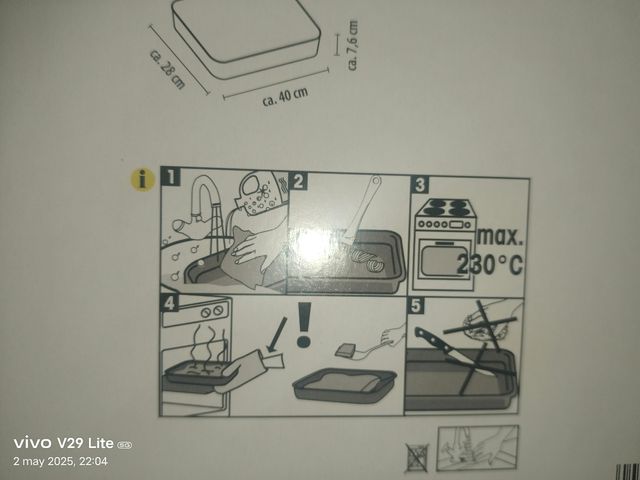 Bandeja horno Zenker 40x28cm