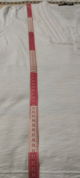 Blusa blanca mujer talla 50