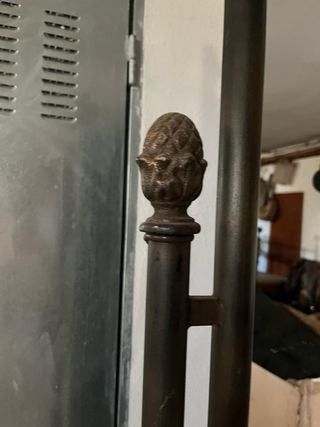 Cabecero forja marrón dorado