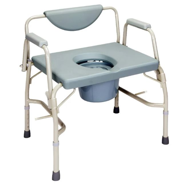 Silla Wc BARIÁTRICA con Reposabrazos Abatibles Resistente 225 Kg