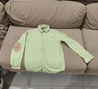 Camicia bimbo lino/cotone verde chiaro