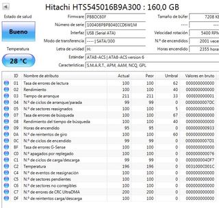 Disco Duro 160 Gb Hitachi 5K500.B-160 , 2,5", SATA