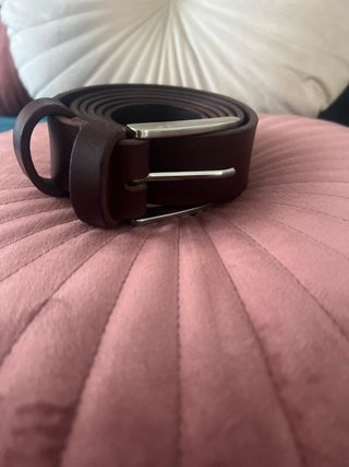 Cintura in pelle marrone