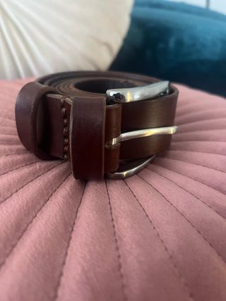 Cintura in pelle marrone