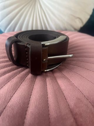 Cintura in pelle marrone