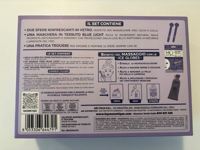 HQ sfere massaggio viso con maschera