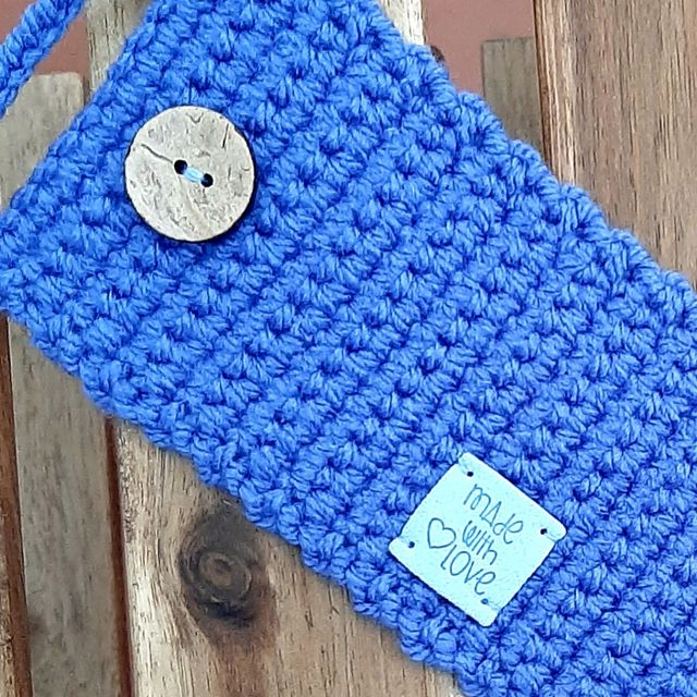 Cubretaza Crochet Azul Personalizada