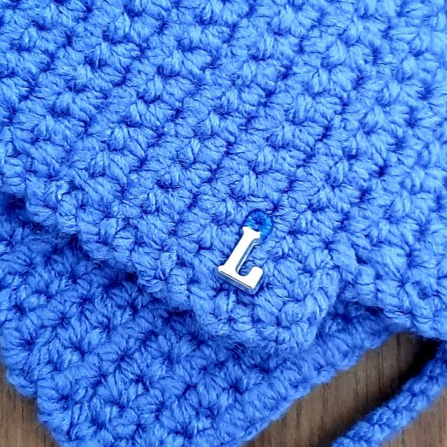 Cubretaza Crochet Azul Personalizada