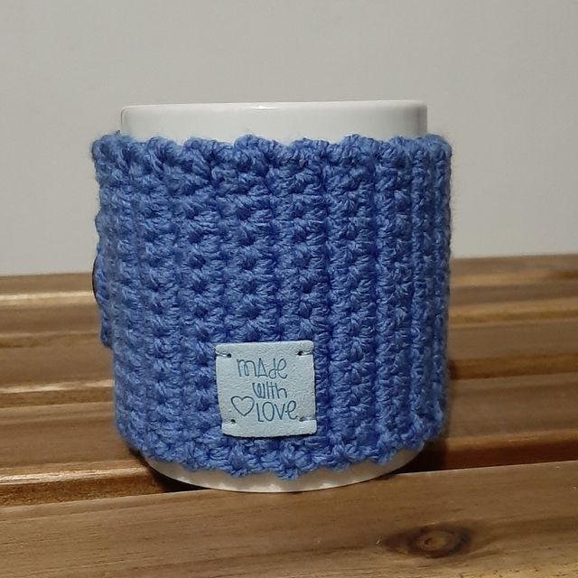 Cubretaza Crochet Azul Personalizada