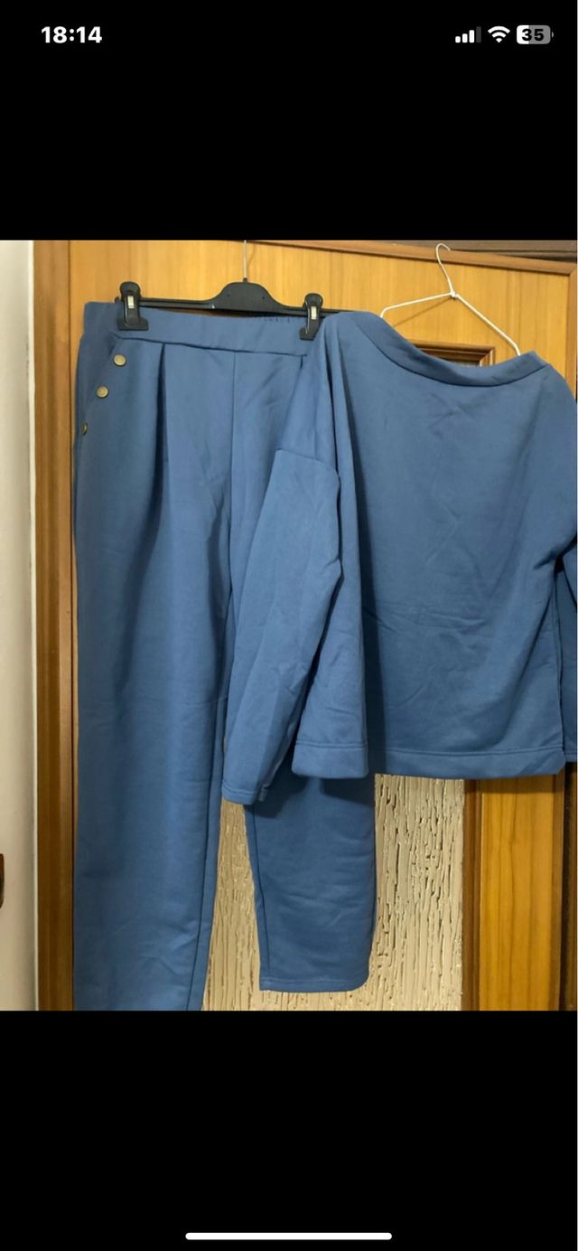 Completo tuta donna blu