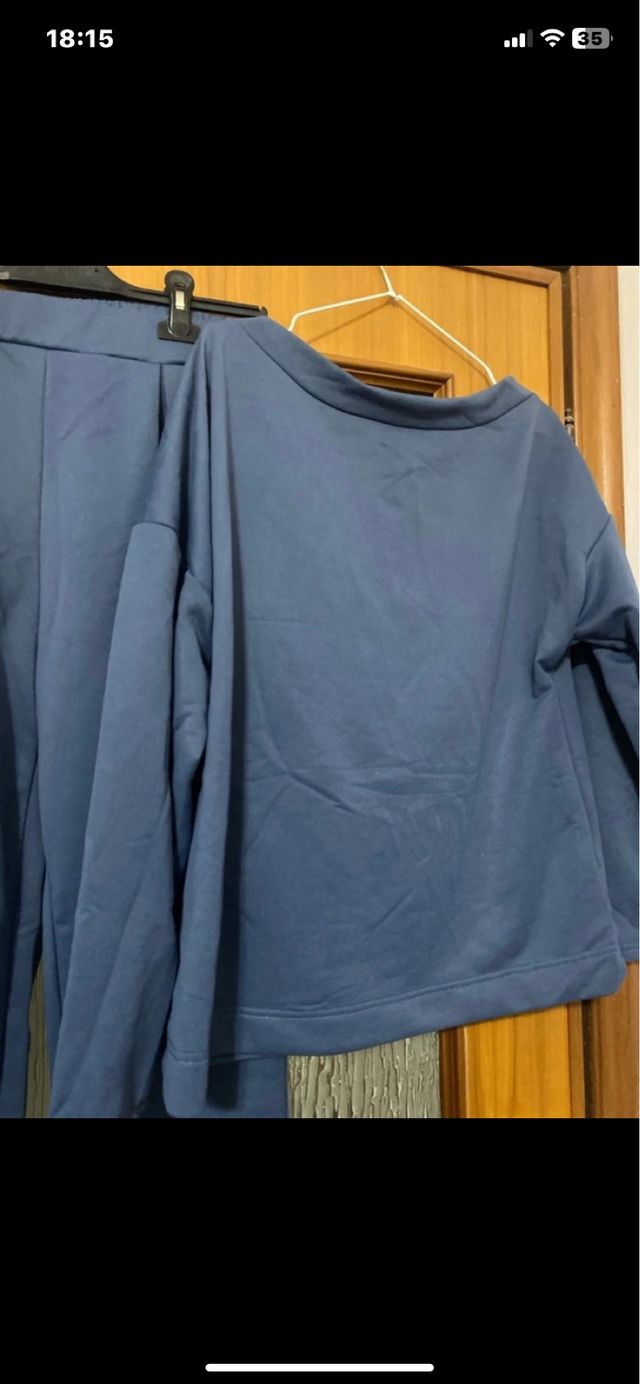 Completo tuta donna blu