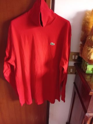 Maglia Lacoste rossa collo alto