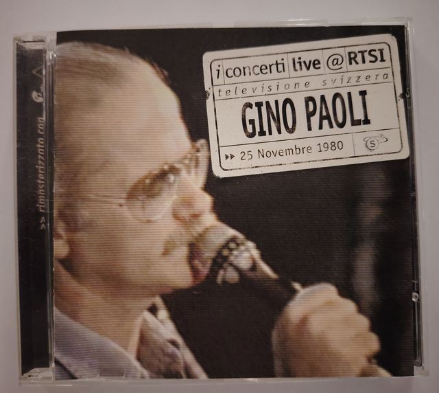 Gino Paoli CD I Concerti Live RTSI