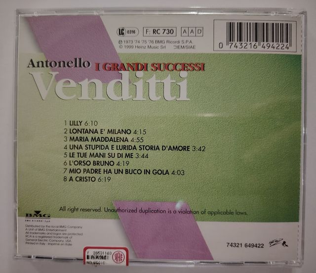 Antonello Venditti lotto 2 cd