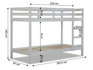 SUPER OFERTA LITERA DE MADERA BLANCA