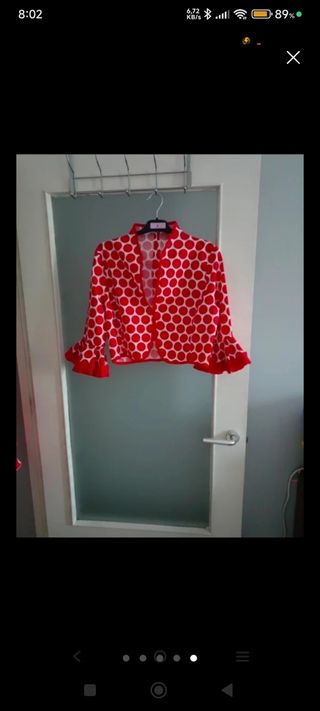 Chaqueta flamenca lunares roja