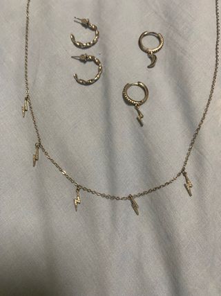Pack collar y pendientes plata