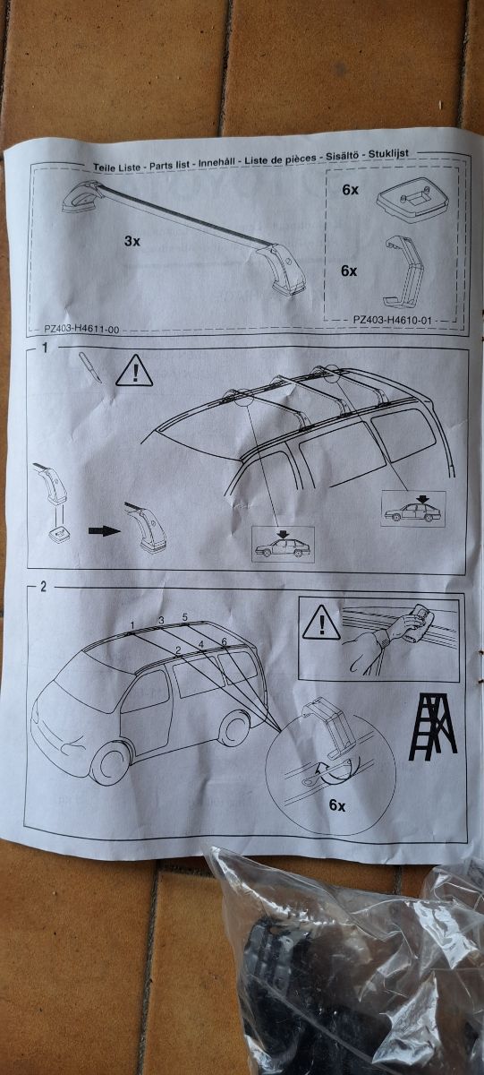 3 Barras tejadilho Toyota Hiace