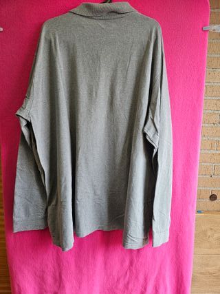 Polo manga larga Tex Talla Especial 5XL 72x84 Gris