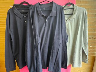 Polo manga larga Tex Talla Especial 5XL 72x84 Gris