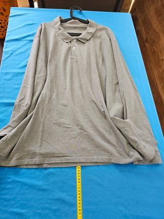 Polo manga larga Tex Talla Especial 5XL 72x84 Gris