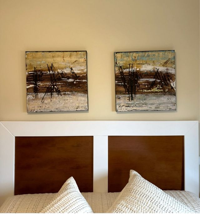 Dormitorio completo - Cama, mesitas, cómoda