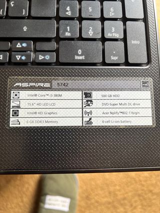 Portátil Acer negro