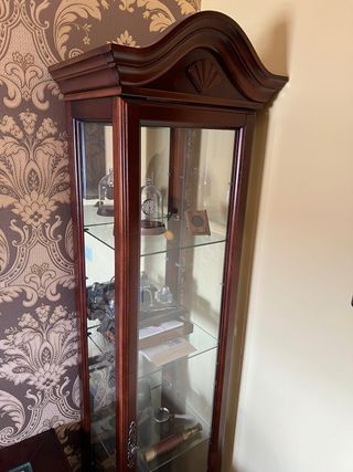 Vitrina madera caoba - Mueble vitrina