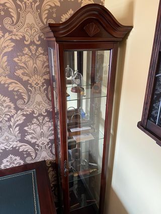 Vitrina madera caoba - Mueble vitrina