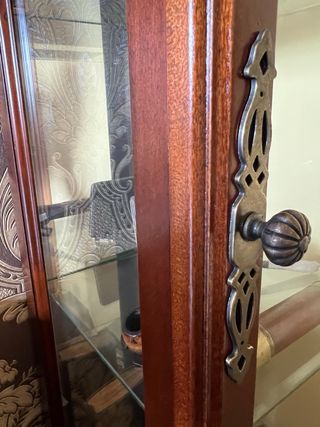 Vitrina madera caoba - Mueble vitrina