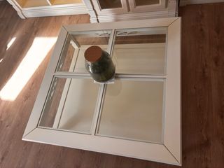 Mueble salón y mesa blanco