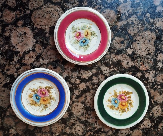 3 Platos miniatura vintage