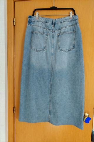 MANGO. Falda denim larga T.L Medidas
