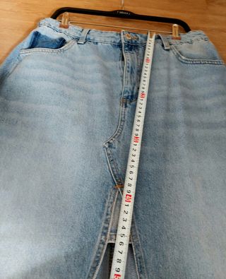 MANGO. Falda denim larga T.L Medidas