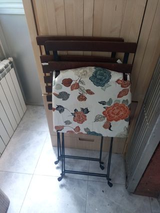 Sillas plegables jardín - metal y madera,6 unidad