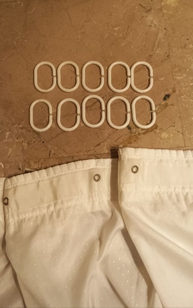 Cortina ducha blanca - Baño