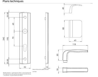 Bricard 9910051 -Juego de Asas para Puerta 