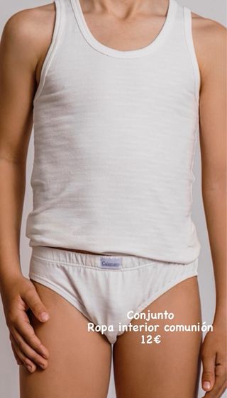Conjunto ropa interior nuevo,comunion niño y niña.