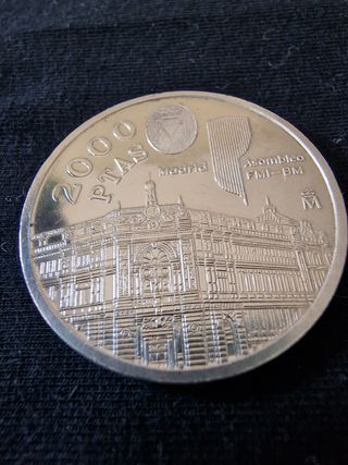 Moneda 2000 pesetas, 1994 plata