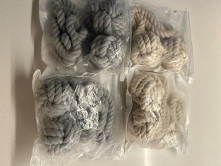 4 Tiradores de cortina algodón