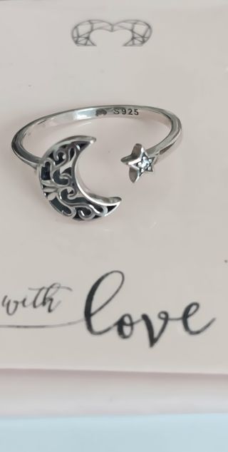 Anillo Luna Étnica plata 925