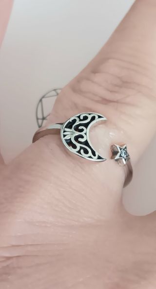 Anillo Luna Étnica plata 925
