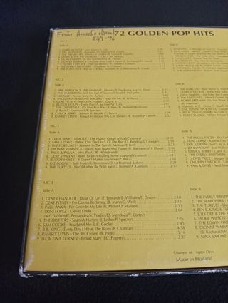 72 GOLDEN POP HITS CASSETTES x4
