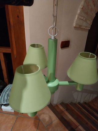 Lámpara infantil verde 3 luces