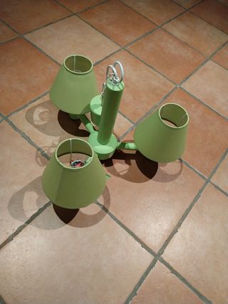 Lámpara infantil verde 3 luces